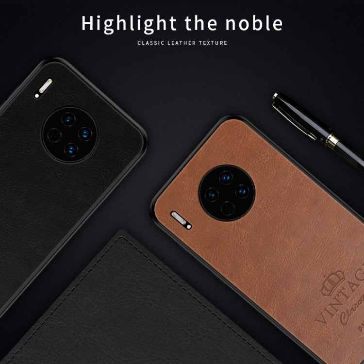 For Huawei Mate 30 5G (Leather) PINWUYO Pin Rui Series Classical Leather PC + TPU + PU Leather Waterproof Anti-fall All-inclusive Protective Case(Brown) - Huawei Cases by PINWUYO | Online Shopping UK | buy2fix