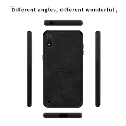 For Galaxy A01 PINWUYO Zun Series PC + TPU + Skin Waterproof And Anti-fall All-inclusive Protective Shell(Black) - Galaxy Phone Cases by PINWUYO | Online Shopping UK | buy2fix