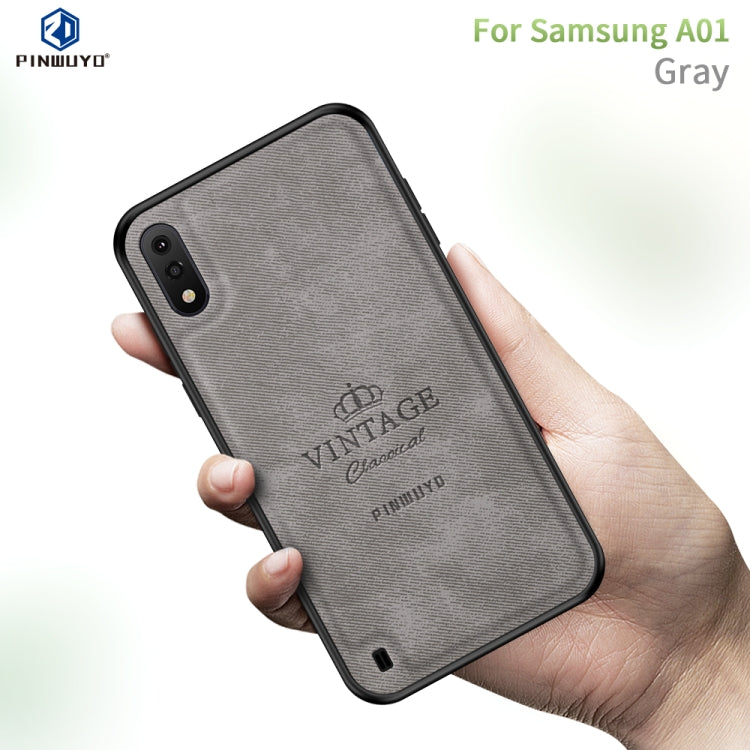 For Galaxy A01 PINWUYO Zun Series PC + TPU + Skin Waterproof And Anti-fall All-inclusive Protective Shell(Gray) - Galaxy Phone Cases by PINWUYO | Online Shopping UK | buy2fix