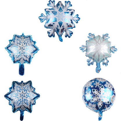 5 PCS Snowflake Shaped Holiday Decoration Aluminum Film Balloon, Size:73×73cm Large Snowflake - Home & Garden by buy2fix | Online Shopping UK | buy2fix