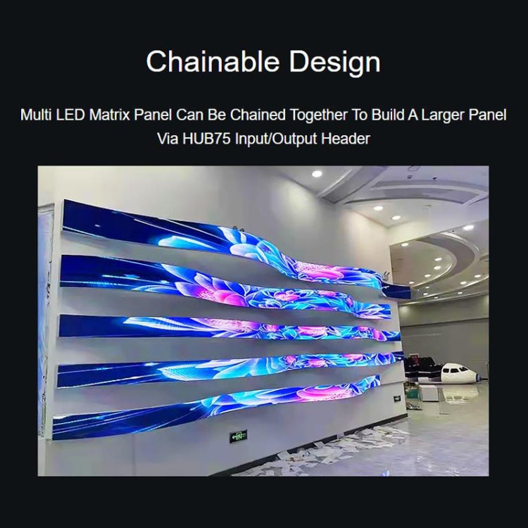 Waveshare Flexible RGB Full-color LED Matrix Panel, 2.5mm Pitch, 96x48 Pixels, Adjustable Brightness Bendable PCB - Consumer Electronics by Waveshare | Online Shopping UK | buy2fix