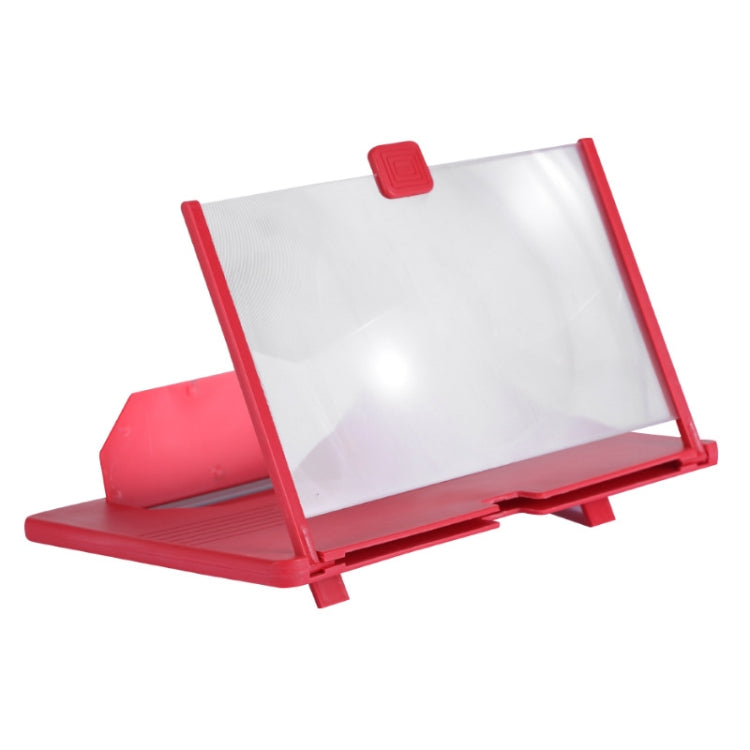 12 Inch Pull-Out Mobile Phone Screen Magnifier 3D Desktop Stand, Style:Blu-ray Model(Red) - Screen Magnifier by buy2fix | Online Shopping UK | buy2fix