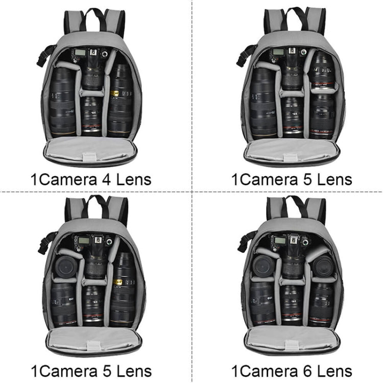 CADeN Shoulder Digital Camera Bag Outdoor Nylon Photography Backpack(Grey Small Bag) - Backpack by CADeN | Online Shopping UK | buy2fix