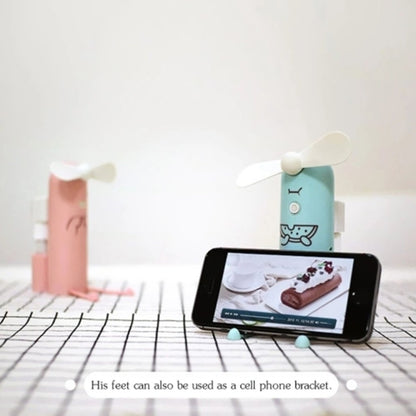 Creative Mobile Phone Bracket Cartoon Spray Mini Fan Portable Usb Fan(Beige) - Consumer Electronics by buy2fix | Online Shopping UK | buy2fix