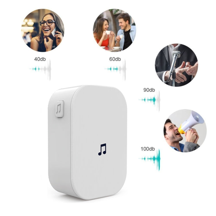 M2D Wireless WiFi Doorbell Jingle Machine Intelligent Doorbell Voice Intercom Bell, Plug Standard:UK Plug(White) - Security by buy2fix | Online Shopping UK | buy2fix