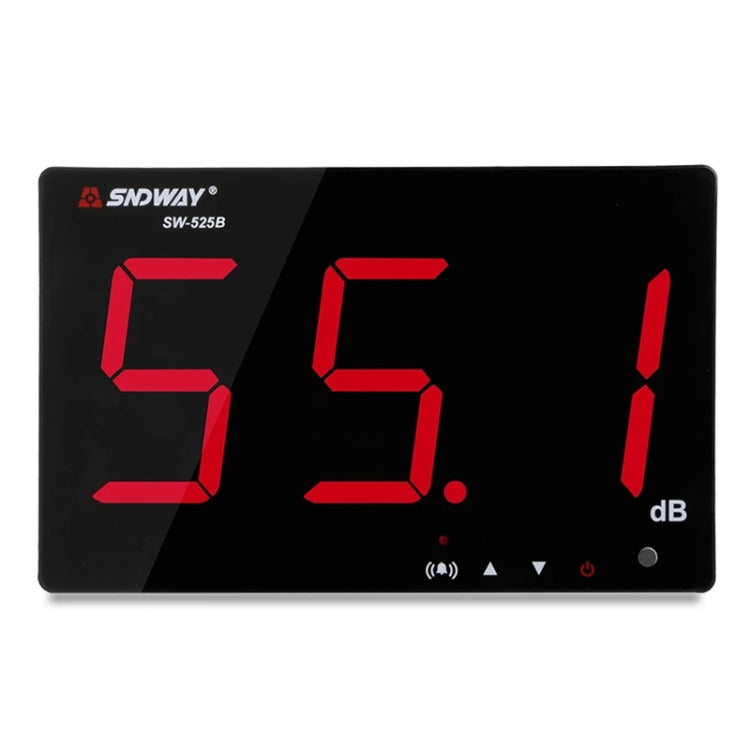 SNDWAY Wall-mounted 30~130dB Large Screen Digital Display Noise Decibel Monitoring Testers, Specification:SW525B with Storage + USB - Light & Sound Meter by SNDWAY | Online Shopping UK | buy2fix