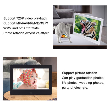 DPF-706 7 inch Digital Photo Frame LED Wall Mounted Advertising Machine, Plug:AU Plug(Black) - Consumer Electronics by buy2fix | Online Shopping UK | buy2fix