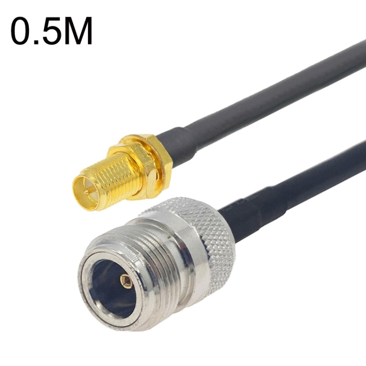 RP-SMA Female to N Female RG58 Coaxial Adapter Cable, Cable Length:0.5m - Connectors by buy2fix | Online Shopping UK | buy2fix