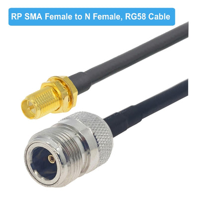 RP-SMA Female to N Female RG58 Coaxial Adapter Cable, Cable Length:0.5m - Connectors by buy2fix | Online Shopping UK | buy2fix