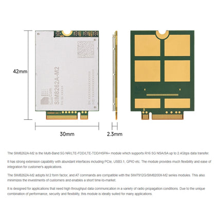 Waveshare SIM8262A-M2 SIMCom Original 5G Module, Interface M.2 - Modules Expansions Accessories by Waveshare | Online Shopping UK | buy2fix