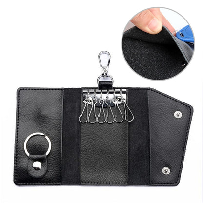 Multifunctional Litchi Texture Leather Keychain Bag Car Key Bag(Blue) - Car Key Cases by buy2fix | Online Shopping UK | buy2fix