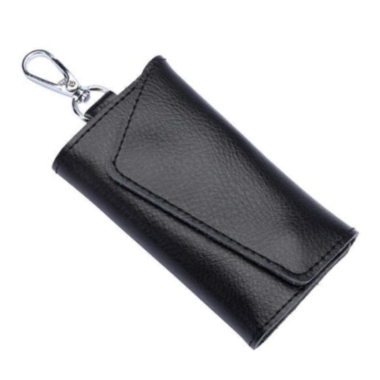 Multifunctional Litchi Texture Leather Keychain Bag Car Key Bag(Black) - Car Key Cases by buy2fix | Online Shopping UK | buy2fix