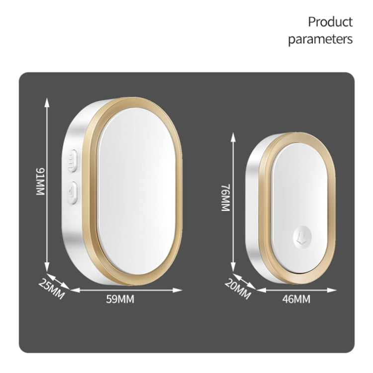 CACAZI A99 Home Smart Remote Control Doorbell Elderly Pager, Style:US Plug(White) - Security by CACAZI | Online Shopping UK | buy2fix