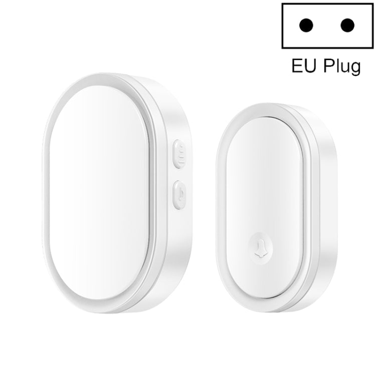 CACAZI A99 Home Smart Remote Control Doorbell Elderly Pager, Style:EU Plug(White) - Security by CACAZI | Online Shopping UK | buy2fix