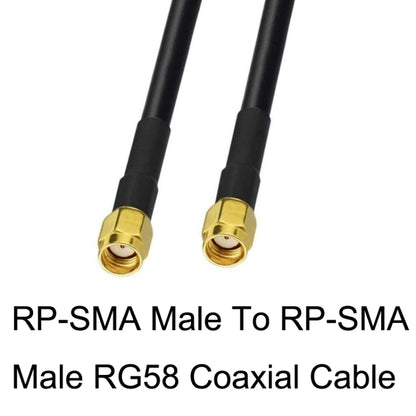 RP-SMA Male To RP-SMA Male RG58 Coaxial Adapter Cable, Cable Length:1m - Connectors by buy2fix | Online Shopping UK | buy2fix