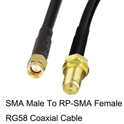 SMA Male To RP-SMA Female RG58 Coaxial Adapter Cable, Cable Length:1m - Connectors by buy2fix | Online Shopping UK | buy2fix