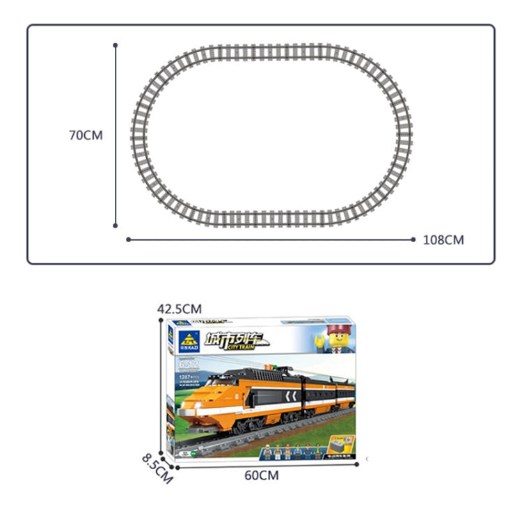 City Train Series Assembled Building Blocks Simulation Electric Rail Train Puzzle Toys(98223) - Building Blocks by buy2fix | Online Shopping UK | buy2fix