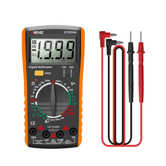 ANENG Automatic High-Precision Intelligent Digital Multimeter, Model:DT9205A HOLD Key(Orange) - Consumer Electronics by ANENG | Online Shopping UK | buy2fix