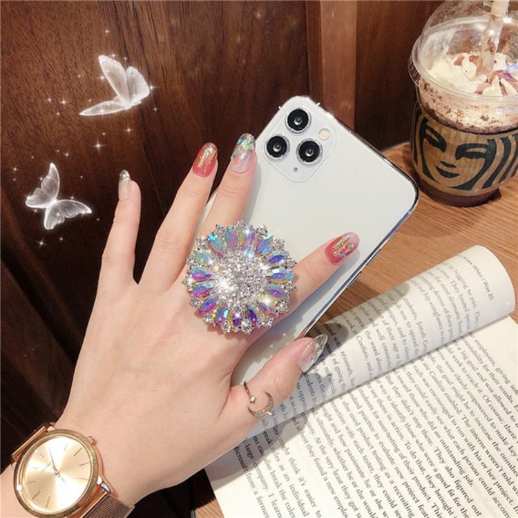 2 PCS Lazy Man Live Shooting Mobile Phone Rotating Ring Buckle Holder, Style:Flower Long Diamond - Ring Holder by buy2fix | Online Shopping UK | buy2fix