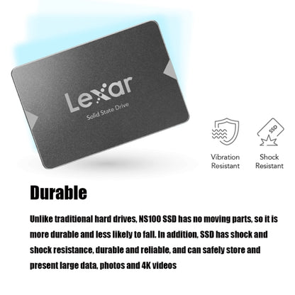 Lexar NS100 2.5 inch SATA3 Notebook Desktop SSD Solid State Drive, Capacity: 256GB(Gray) - Computer & Networking by Lexar | Online Shopping UK | buy2fix
