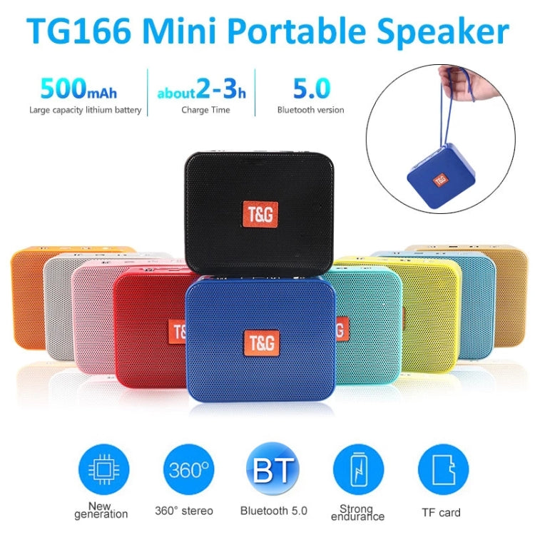 T&G TG166 Color Portable Wireless Bluetooth Small Speaker(Light Blue) - Mini Speaker by T&G | Online Shopping UK | buy2fix