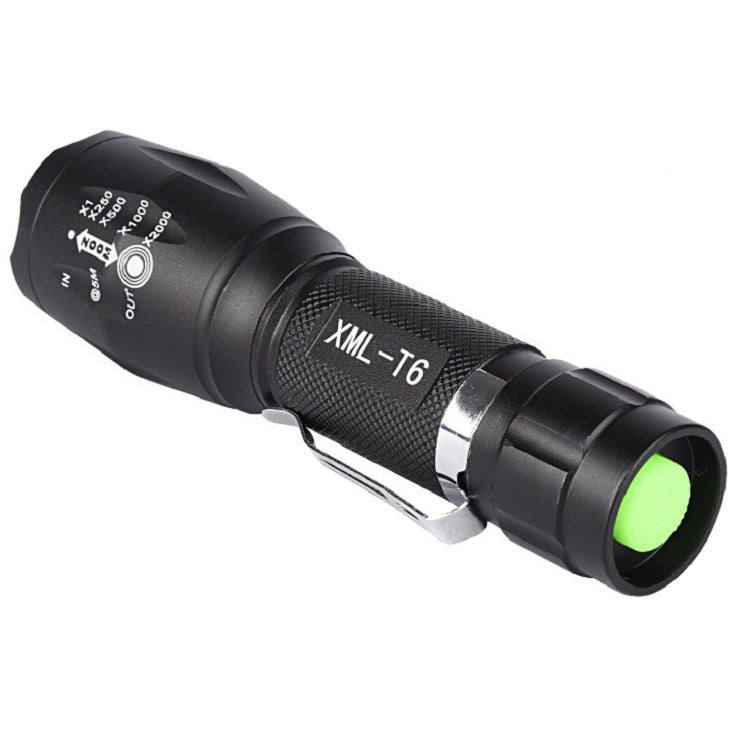 T02 Pen Clip Mini Flashlight T6 Telescopic Zoom Led Flashlight Outdoor Waterproof Long Shot Glare Flashlight - Mini Flashlight by buy2fix | Online Shopping UK | buy2fix