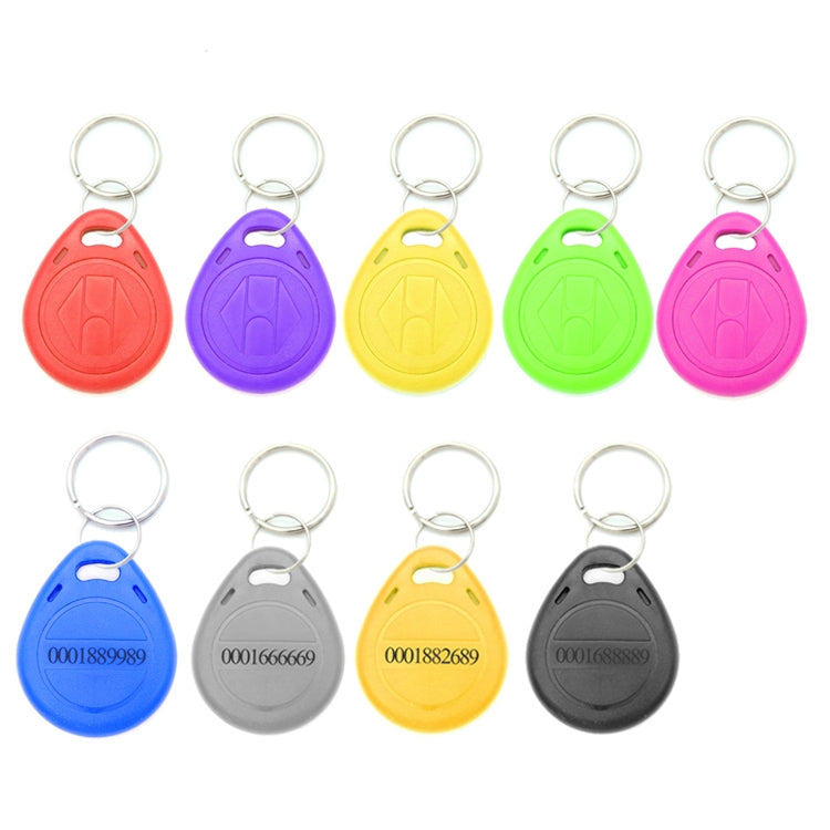 10 PCS 125KHz TK/EM4100 Proximity ID Card Chip Keychain Key Ring(Green) - Security by buy2fix | Online Shopping UK | buy2fix