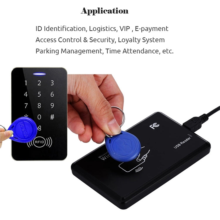10 PCS 125KHz TK/EM4100 Proximity ID Card Chip Keychain Key Ring(Red) - Security by buy2fix | Online Shopping UK | buy2fix