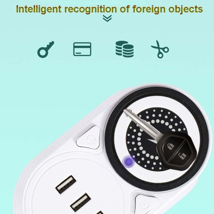 Mobile Phone Wireless Charging Socket Creative Smart USB Power Strip Multi-Function Desktop Vertical Power Strip, CN Plug, Specification: 1.8 Meters, Style:2 Layer(White) - Consumer Electronics by buy2fix | Online Shopping UK | buy2fix