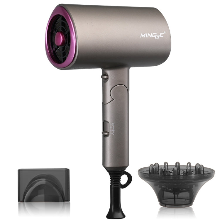 Mingge T1 T Style 1800W High-power Cold Hot Air Wind Fast Drying Folding Hair Dryer, Plug Type:US Plug(Gray) - Home & Garden by buy2fix | Online Shopping UK | buy2fix