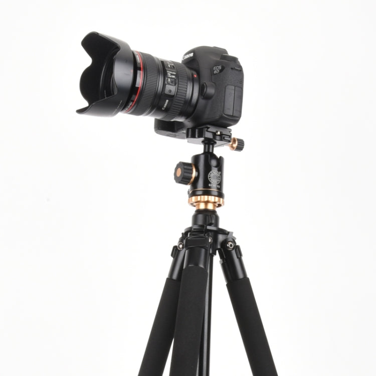 Q338 4-Section Folding Legs Live Broadcast Aluminum Alloy Tripod Mount With Three-dimensional Head - Camera Accessories by buy2fix | Online Shopping UK | buy2fix