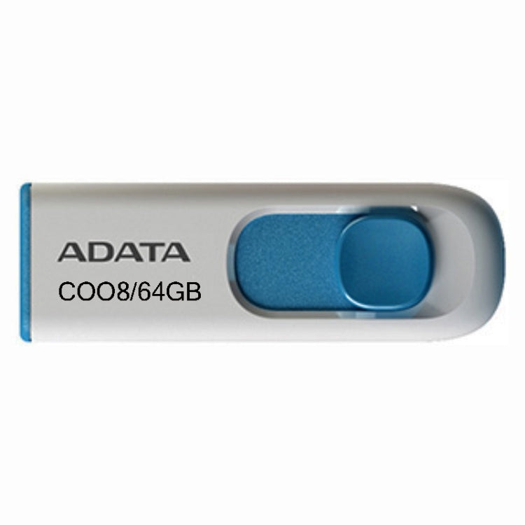 ADATA C008 Car Office Universal Usb2.0 U Disk, Capacity: 64GB(Blue) - USB Flash Drives by ADATA | Online Shopping UK | buy2fix