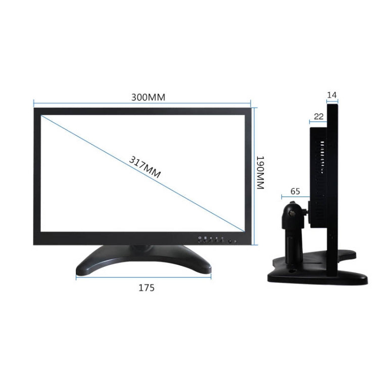 ZGYNK B1042 Portable High-Definition Metal Computer Monitor Display, Size:12.5 inch VGA AV HDMI BNC - LCD Monitors by ZGYNK | Online Shopping UK | buy2fix