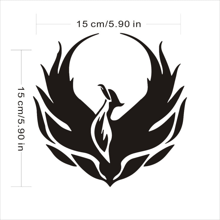 4 PCS Car Personality Decals Electric Car Stickers Decoration Fire Phoenix Totem(Reflective Silver) - Decorative Sticker by buy2fix | Online Shopping UK | buy2fix