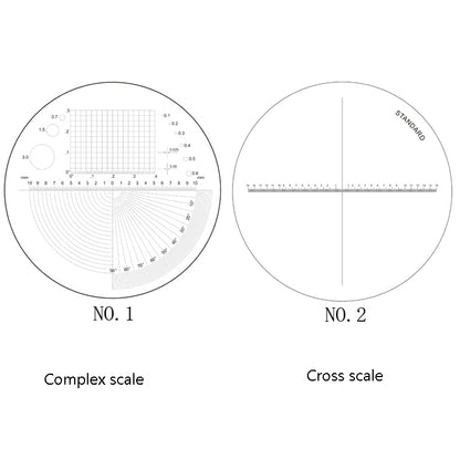 8 LED Lights 3 Groups Of Optical Glass HD With Scale 10 Times Magnifying Glass, Specification: Cross Scale Board - Hand Held Style by buy2fix | Online Shopping UK | buy2fix