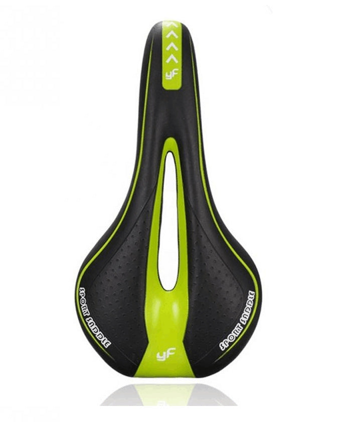 YAFEE YF-1018 Mountain Bike Saddle Bicycle Riding Saddle Bicycle Saddle(Black Green) - Outdoor & Sports by YAFEE | Online Shopping UK | buy2fix