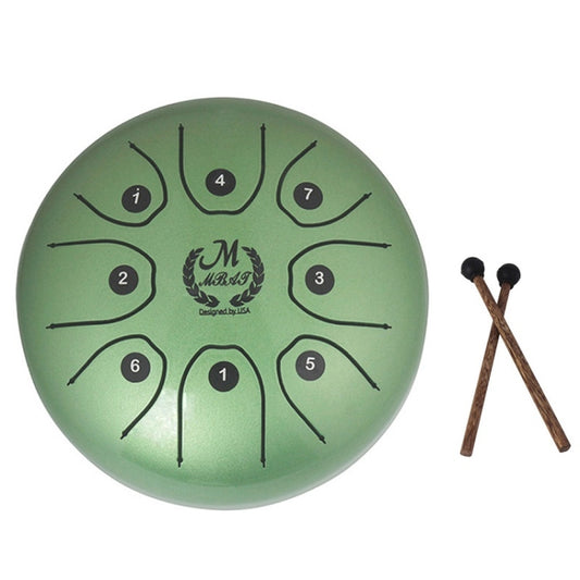 MEIBEITE 5.5-Inch C-Tune Sanskrit Drum Steel Tongue Empty  Worry-Free Drum(Green) - Percussion Instruments by MEIBEITE | Online Shopping UK | buy2fix