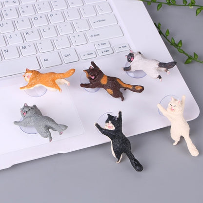 60 PCS Sucker Design Cute Cat Smartphone Holder(Brown orange) - Desktop Holder by buy2fix | Online Shopping UK | buy2fix