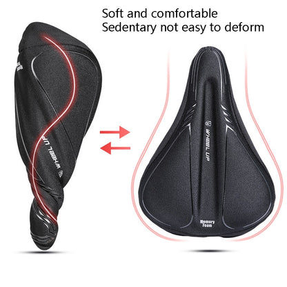 Wheel Up Bicycle Silicone Cushion Cover Mountain Bike Thickening GEL Saddle Cover Riding Equipment(Small) - Outdoor & Sports by Wheel UP | Online Shopping UK | buy2fix