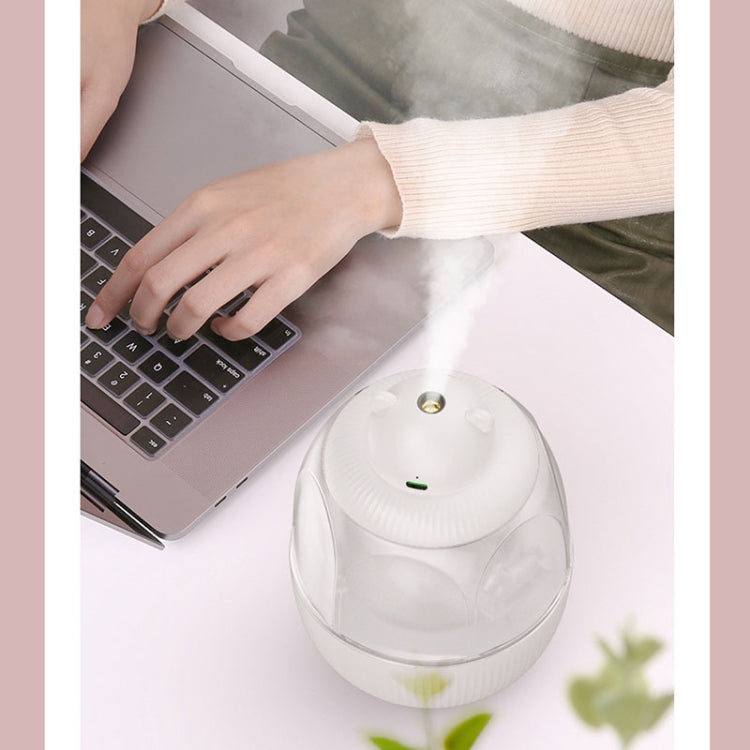 MJ010 USB Air Humidifier Home Small Bedroom Desktop Carousel Air Humidifier with Music Box, USB Plug-in Type(White) - Home & Garden by buy2fix | Online Shopping UK | buy2fix