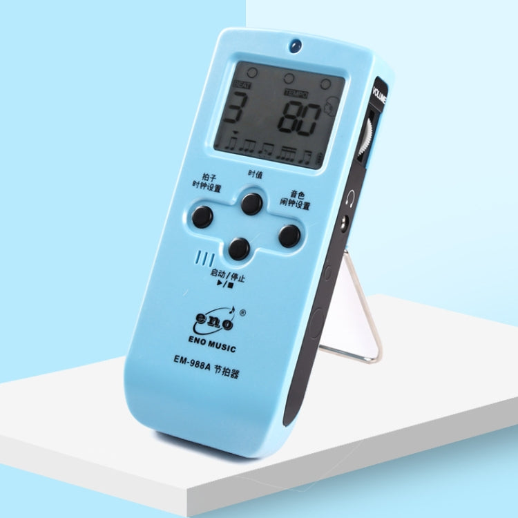 ENO EM-988A Electronic Vocal Rechargeable Metronome For Piano/Guitar/Drum/Guzheng/Violin(Blue) - Stringed Instruments by buy2fix | Online Shopping UK | buy2fix