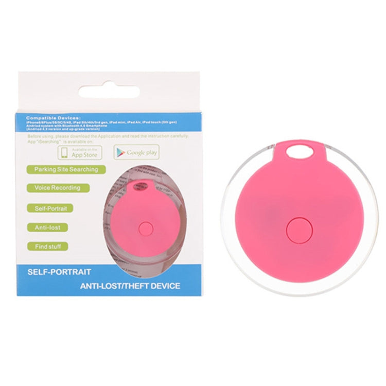 2 PCS Round Bluetooth Anti-Lost Device Mobile Phone Key Two-Way Object Finding Alarm( Pink) - Security by buy2fix | Online Shopping UK | buy2fix