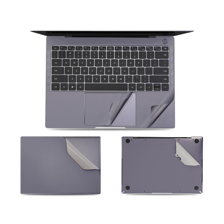 JRC 4 in 1 Computer Upper Cover + Lower Cover + Full Support Sticker + Touch Sticker Film Notebook Shell Protective Film For Huawei Matebook X Pro 2019 / 2020 (Gray) - Screen & Keyboard Cover by JRC | Online Shopping UK | buy2fix