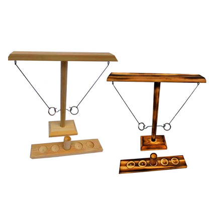 Wooden Ring Toss Game Bar Family Table Throwing Game(Wood Color) - Others by buy2fix | Online Shopping UK | buy2fix