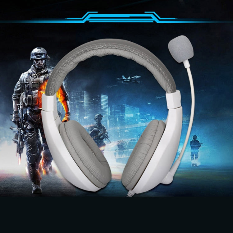 Salar A566 Subwoofer Gaming Headset with Microphone, Cable Length: 2.3m(White) - Multimedia Headset by Salar | Online Shopping UK | buy2fix