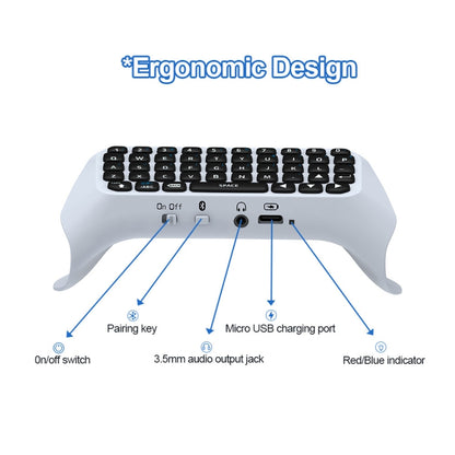 JYS-P5121 Bluetooth Wireless Handle Keyboard Can Chat Voice External Keyboard Suitable For PS5, Note: Without Handle - Gamepads by buy2fix | Online Shopping UK | buy2fix