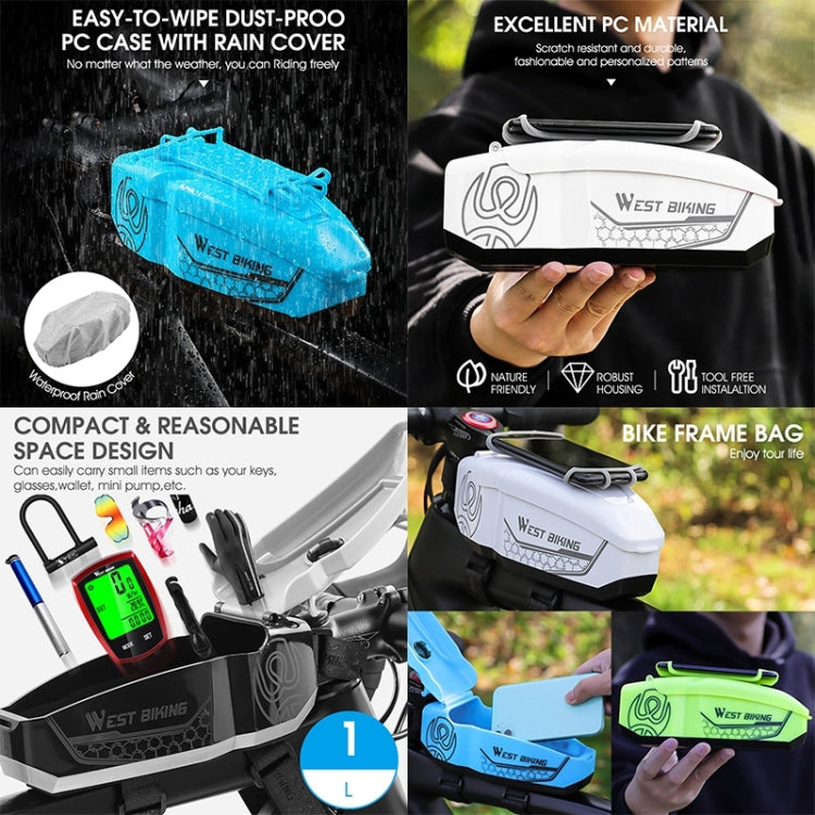 WEST BIKING Bicycle Front Beam Top Tube Bag Mountain Road Bike Waterproof Riding Equipment(White) - Bicycle Bags by WEST BIKING | Online Shopping UK | buy2fix