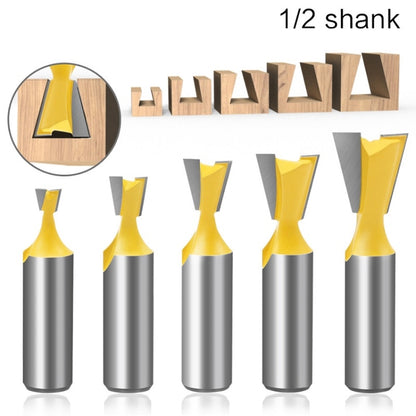 1/2 Handle Dovetail Cutter Wood Engraving Small Milling Cutter, Specification: 1/2x1/2mm - Others by buy2fix | Online Shopping UK | buy2fix