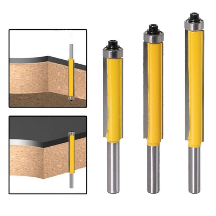 8-Handle Extended Trimming Cutter With Bearing Woodworking Line Milling Cutter, Specification: 8x1/2x63.5mm - Others by buy2fix | Online Shopping UK | buy2fix