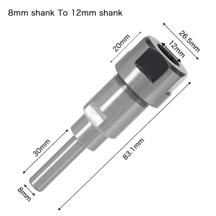 8mm To 12mm Engraving Trimming Machine Extension Pole Converter - Others by buy2fix | Online Shopping UK | buy2fix